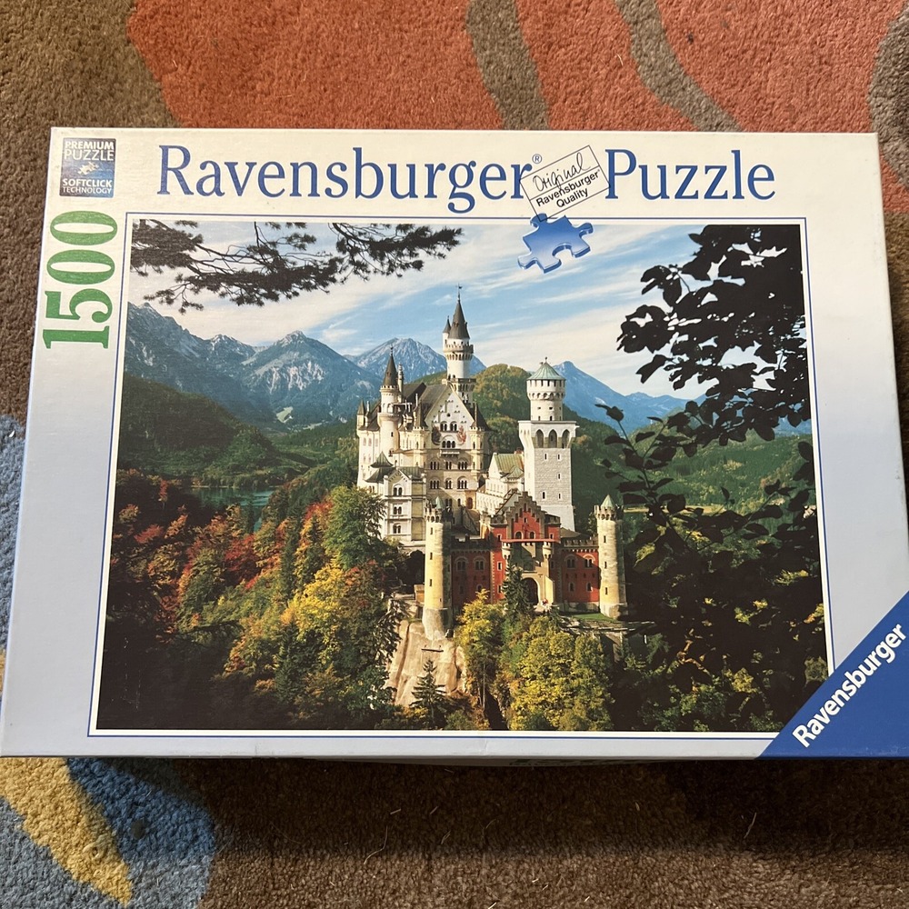 Ravensburger Neuschwanstein Castle of King Louis II 1500 Pc Jigsaw Puzzle Sealed
